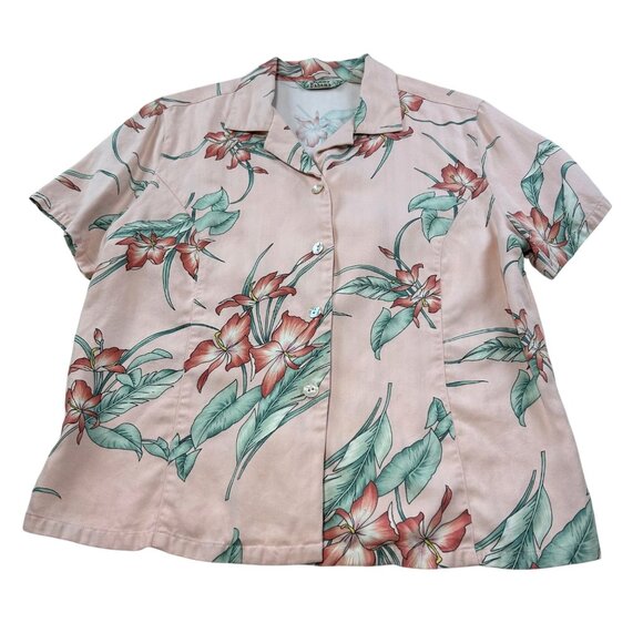 Tommy Bahama Women's Medium Button Down 100% Silk Shirt - Picture 1 of 9